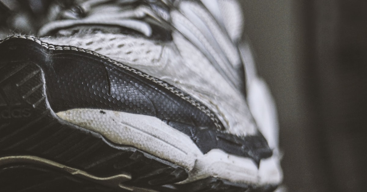 Running shoes used for marathon training shoe rotation
