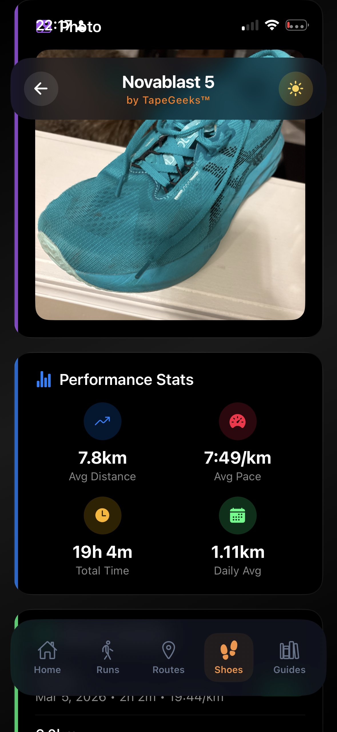 Shoe Mileage Management — RunMate Pro
